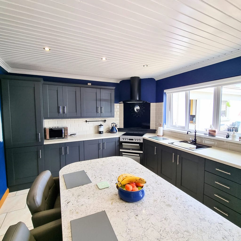 Hand painted kitchen in coleraine by G&E interior painting