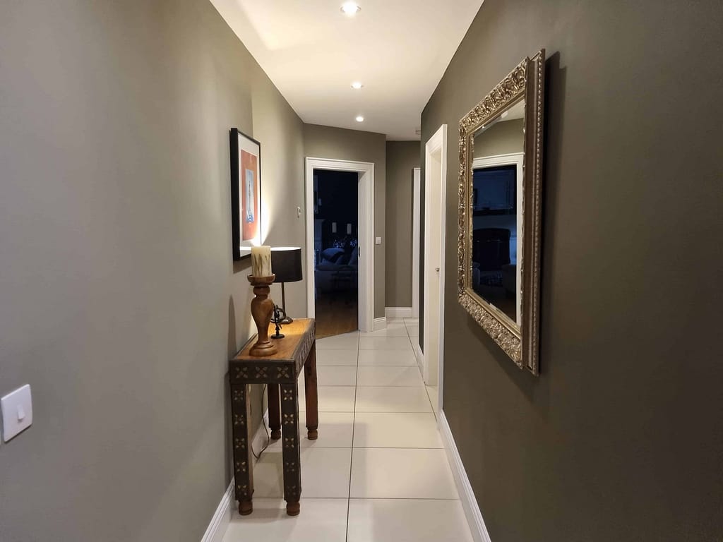 Modern hallway by interior painters Portstewart showing design