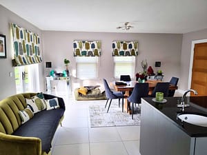 Modern living and dining room interior design