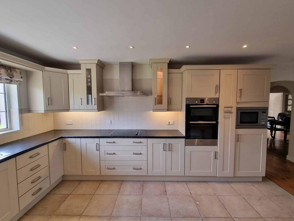 Hand-painted kitchen cabinets – Coleraine project